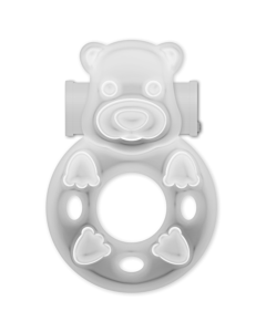 Amor Casual Anel Vibratório Coelhinho Transparente - Anel Estimulador Clitóris e Vaginal