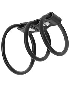 Escuridão - Conjunto de 3 anéis para pênis flexíveis
