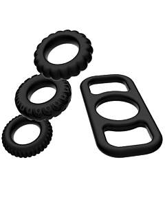 Addicted Toys - Conjunto de 4 Anéis de Silicone para Pênis