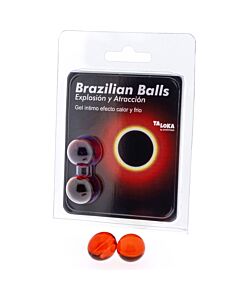 2 Bolas Brasileiras Explosão de Aromas Gel Excitante Efeito Quente e Frio - Massagem Sensual e Prazer Intenso