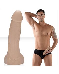 Dildo Fleshlight Ryan Driller 21cm silicone realista de platina.
