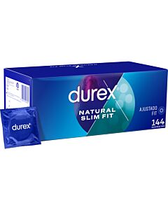 Durex Natural Slim Fit Preservativos 144 unidades - Anatômicos e Lubrificados