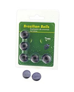 5 Bolas Brasileiras Explosão de Aromas Gel Íntimo - Frutas do Bosque | Massagem erótica e prazer intenso