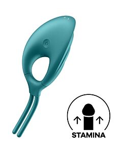 Anel vibratório Satisfyer Swordsman verde camuflagem - Estimulador de clitóris e ereção intensa
