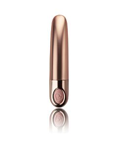 Elíptico metálico rosa escuro - vibrador ergonómico com 10 velocidades à prova de água!