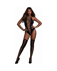 Teddy and Stockings DMD - Lingerie Sexy Preta da Dreamgirls