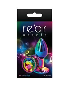 Ficha metálica multicolor pequena para jogo anal - traseiros.