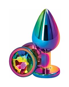 Plug anal multicolor de alumínio leve - Excitação visual e sensual