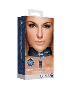 Colar de ganga azul com trela - Jogo BDSM emocionante - Ai!