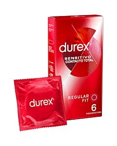 Preservativos Durex Contato Total Ultrafinos 6uds - Sensibilidade e ajuste perfeito