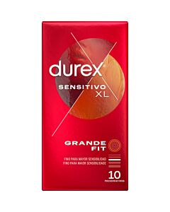 Preservativos Durex Sensitivo XL 10uds | Extra Grande e Lubrificados