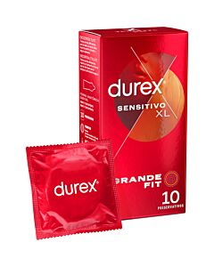 Preservativos Durex Sensitivo XL 10uds | Extra Grande e Lubrificados