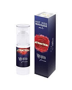 Óleo de massagem com efeito de calor sabor mojito 50 ml - Descubra o prazer comestível!