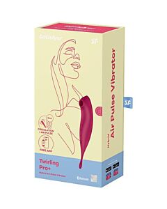 Satisfyer Twirling Pro+ Estimulador de Sucção e Varinha Vibratória com Conexão de App - Rosa