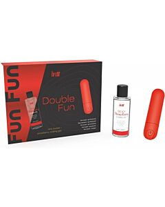 "Kit Bullet Vibrante e Gel Morango | Intt Double Fun"