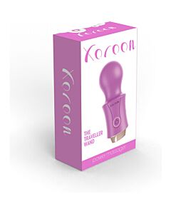 Varinha vibratória recarregável The Traveller Wand - Fuchsia | XOCOON | 6 modos de vibração