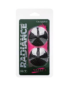 Protetores de mamilo redondos de gema - Preto | Adesivos reutilizáveis com design ajustado e fita autoadesiva glamorosa