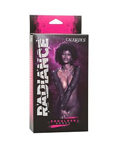 Colete com brilhos para ombros | Body de malha elástica com pedraria