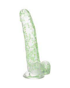 Dildo brilhante I Leaf Dick Glow - Produto erótico com design de folha de maconha que brilha no escuro!