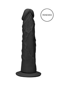 Consolador Realista Sem Testículos 9" Preto - Pele de TPE sem Ftalatos