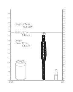 Punhos de couro com tachas de diamante - preto | BDSM - Acessório erótico