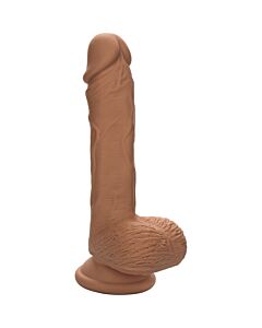 Pénis de silicone de dupla densidade 17,75cm - marrom | Estúdio de silicone de dupla densidade 5 polegadas