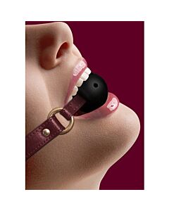 Elegante Mordaza de Bola Ouch Halo em Borgonha - Acessório BDSM de Luxo