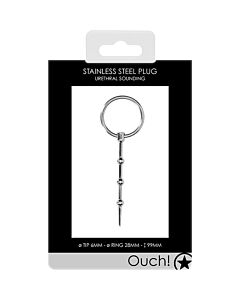 Sonda uretral - Metal resistente - Três bolas - Prazer garantido