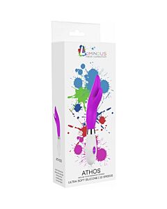 Athos - Dildo de Silicone Ultra Macio - 10 Velocidades - Fucsia