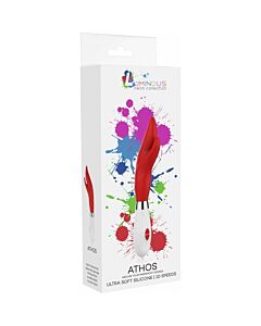 Athos - Silicone macio ultra - 10 velocidades - vermelho | Produto erótico