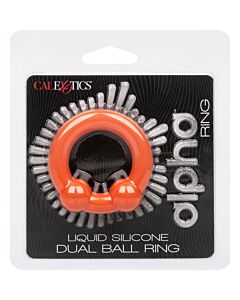 Anel de Silicone Dual Ball Ring Alpha - Melhore o Prazer e a Resistência com Este Anel Erótico