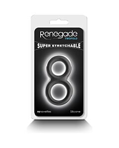 Renegade Twofold Anéis Reutilizáveis - Preto