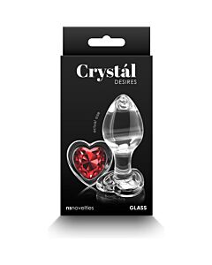 Plug de Cristal Coração Vermelho M - Crystal Desires Red Heart M