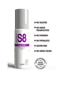 S8 Hybrid Cum Glide 50ml - Lubrificante híbrido projetado para imitar o esperma.