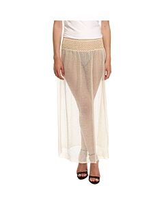 Sarong Elba Creme - Estilo Sem alças, Comprido - Renda