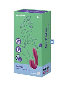 Satisfyer Sunray Estimulador e Vibrador App Vermelho - Sex Shop