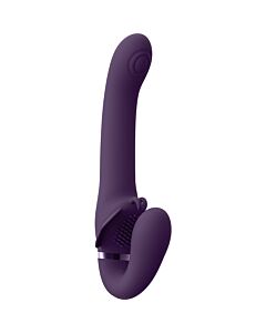 SATU - PULSO DE ONDA & STRAPON VIBRANTE SEM ALÇAS - ROXO