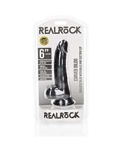 RealRock - Pénis Realístico Curvo com Ventosa - 6''/15,5 cm