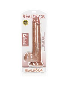 RealRock - Pênis Realístico com Testículos e Ventosa - 12''/ 30,5 cm