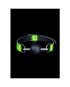Ai! Mordaça com Bola Fluorescente - Brilha no Escuro