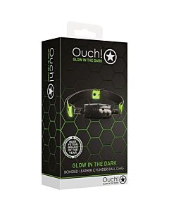 Ai! Mordaça Cilíndrica que Brilha no Escuro | Sex Shop