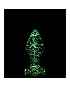 Ai! Plug Anal de Vidro Glow in the Dark - Tamanho Grande