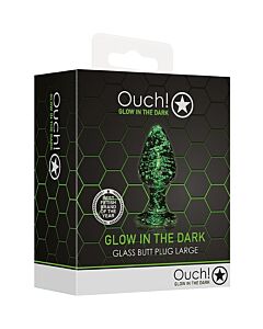 Ai! Plug Anal de Vidro Glow in the Dark - Tamanho Grande