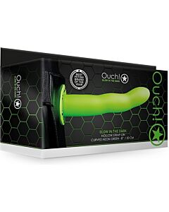 Ouch-Strap-On Oco Curvo 8''/20 cm - Brilha no Escuro
