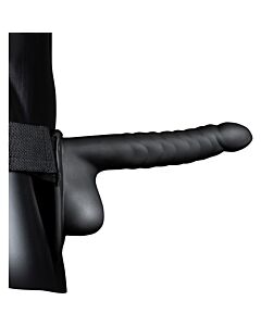 Ouch- Correia Oca com Testículos - 8''/21 cm - Preto