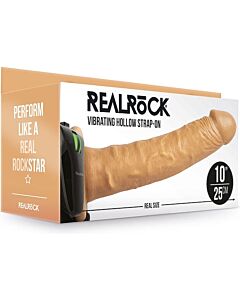 Realrock-Strap-On Oco Vibratório sem Bolas 10''/24,5 cm