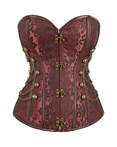 Corset Faiza castanho - Tamanho 2XL