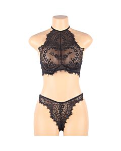 Conjunto top e calcinha preta - L-xl