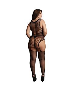 O Bodystocking Le Desir em rede de contraste com alças.