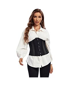 Underbust Hestia Preto | Hastes Plásticas | Fecho de Laço | Barbatanas de Aço
